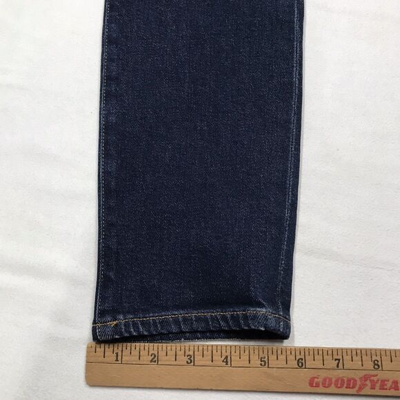 AGOLDE Pinch Waist Skinny Jeans Women 28x30 Dark Wash Blue Whisker USA Stretch - Picture 16 of 16